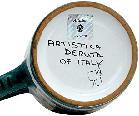 RICCO DERUTA DELUXE: ספל Deluxe Concade [0575 -RIR] - יד אותנטית צבועה בדרוטה, איטליה. עיצוב מקורי. נשלח מארהב עם תעודת אותנטיות.